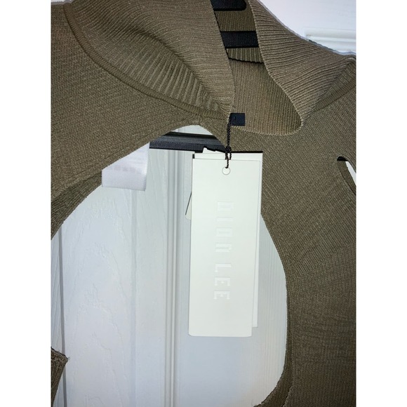 Dion Lee Womens Sage Green Knit Slash ribbed shrug  US size 10, AUS XL - Picture 3 of 5